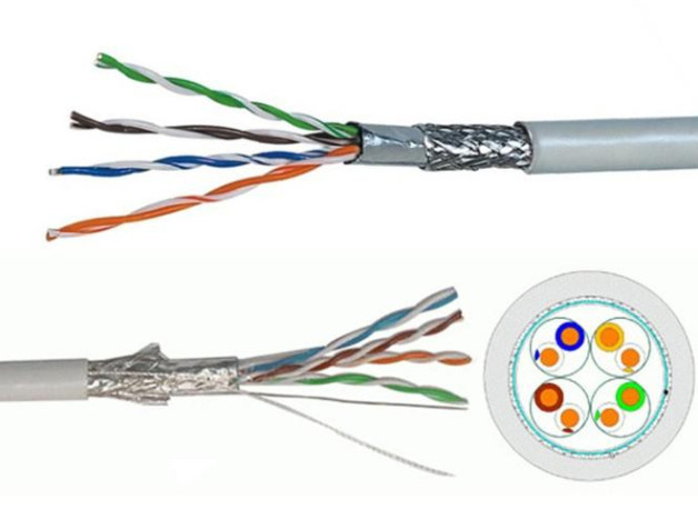 SFTP CAT5E 24AWG Network Cable 1000 Ft CCA CU Fluke Test 1000ft 305m LSZH Jacket