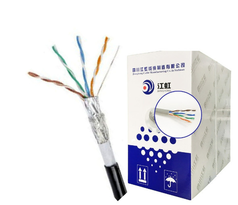 4 paires de Cat5e SFTP du CÂBLE LAN LSZH MDPE du câble Ethernet SFTP de veste de double